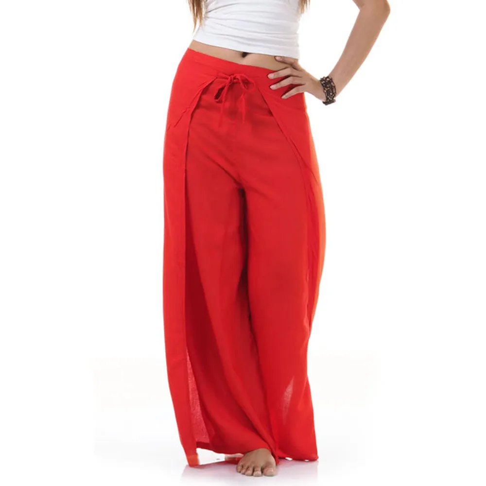 Mystic Maroon Thai Wrap Pants