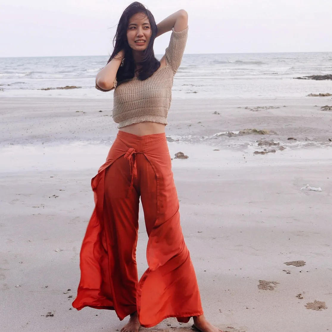 Mystic Maroon Thai Wrap Pants