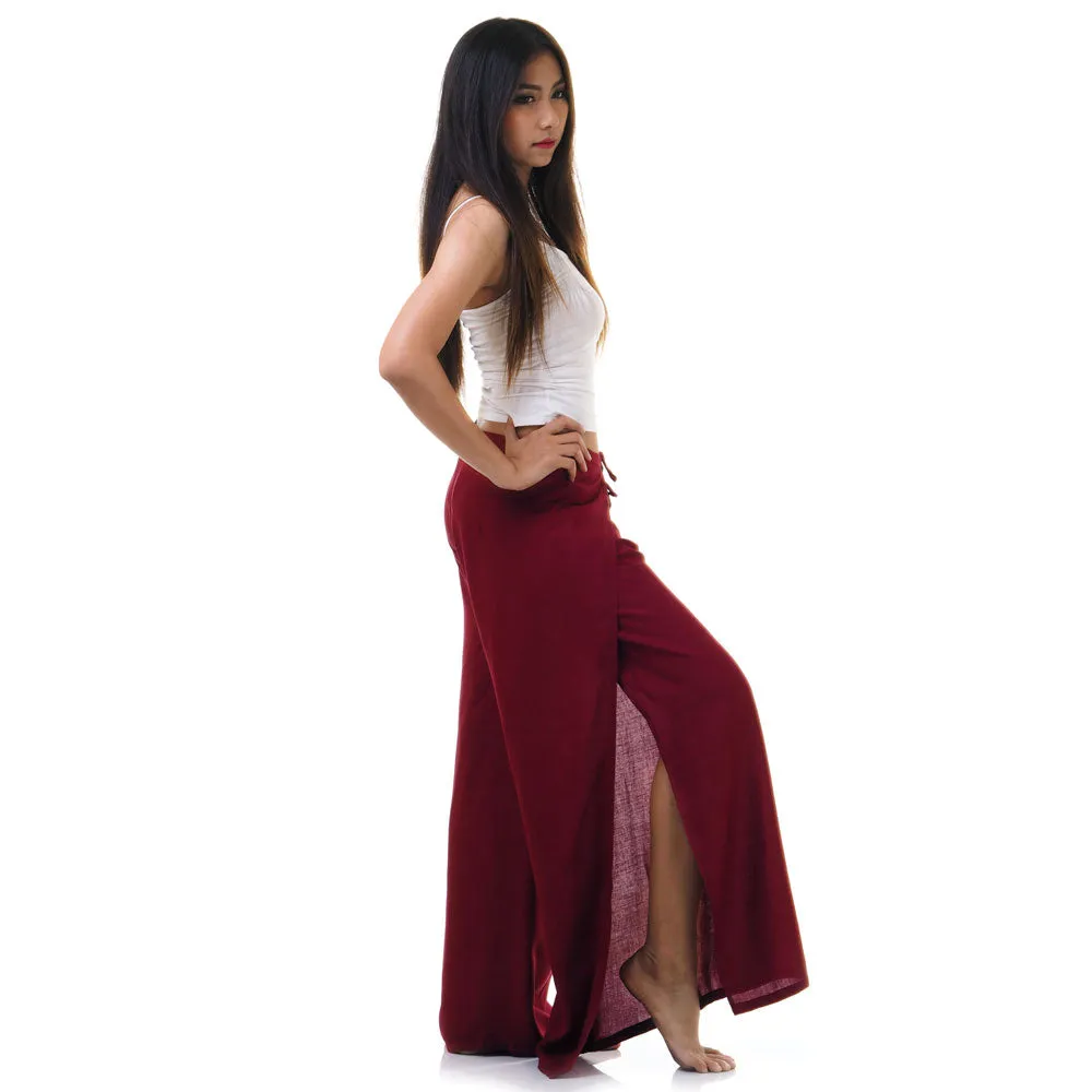 Mystic Maroon Thai Wrap Pants