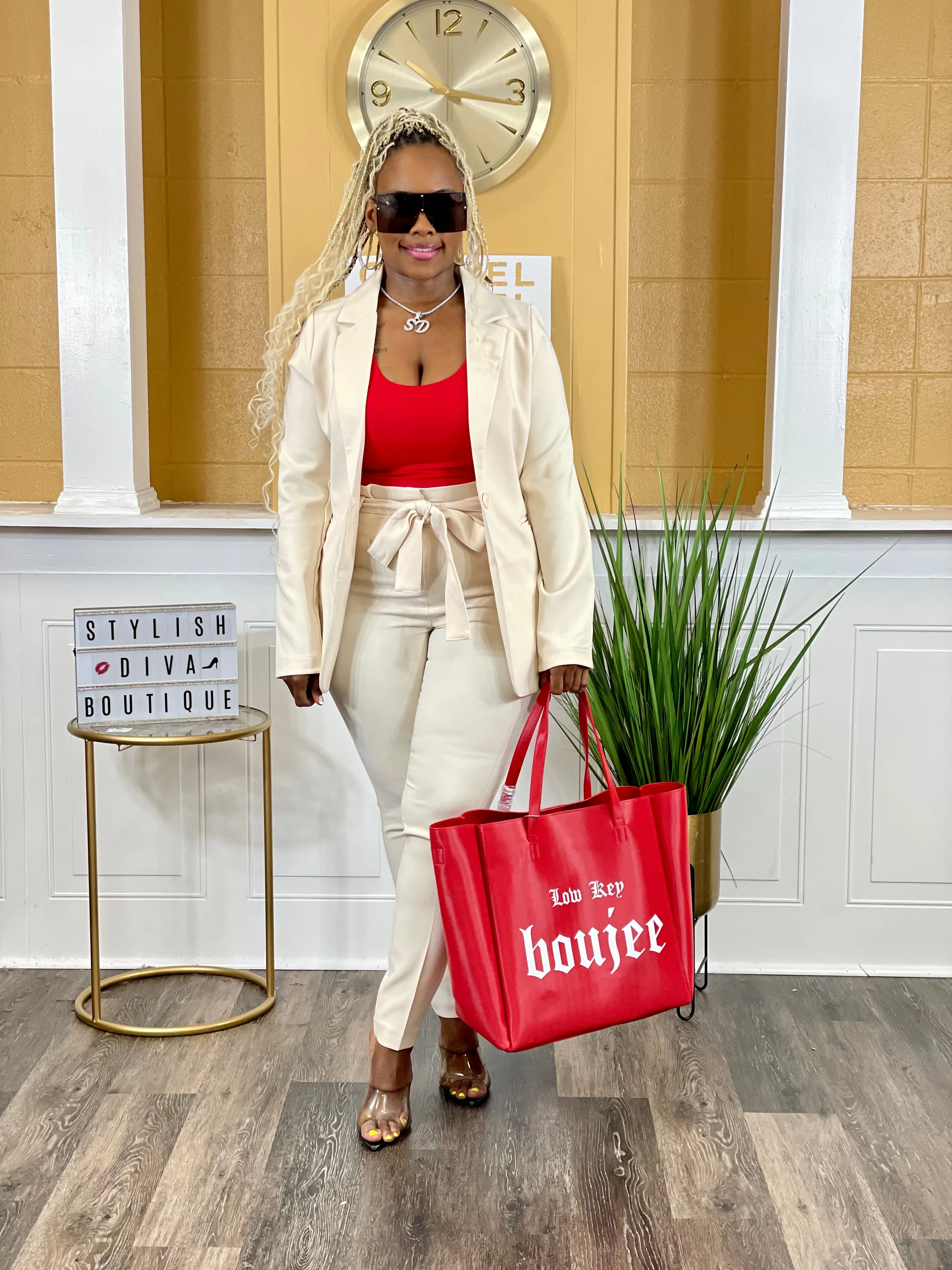 New Luxe Diva Pants (Beige)
