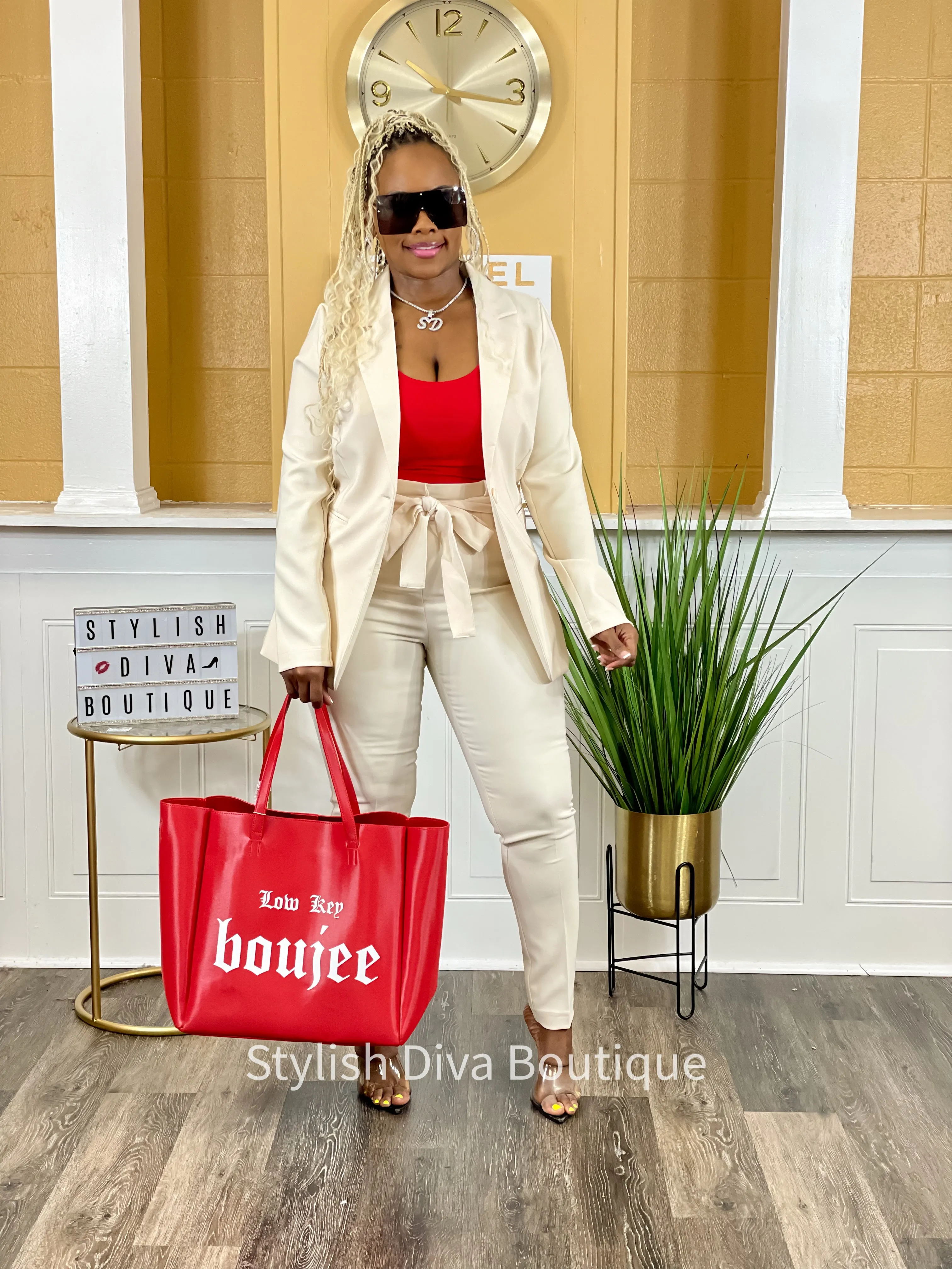 New Luxe Diva Pants (Beige)