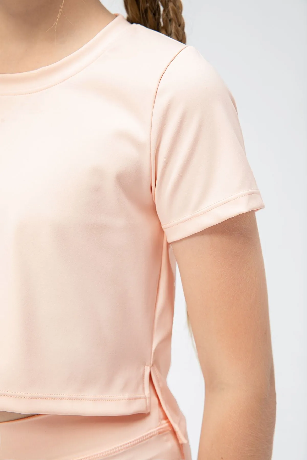Playful Girl Crew Neck Tops for Girls