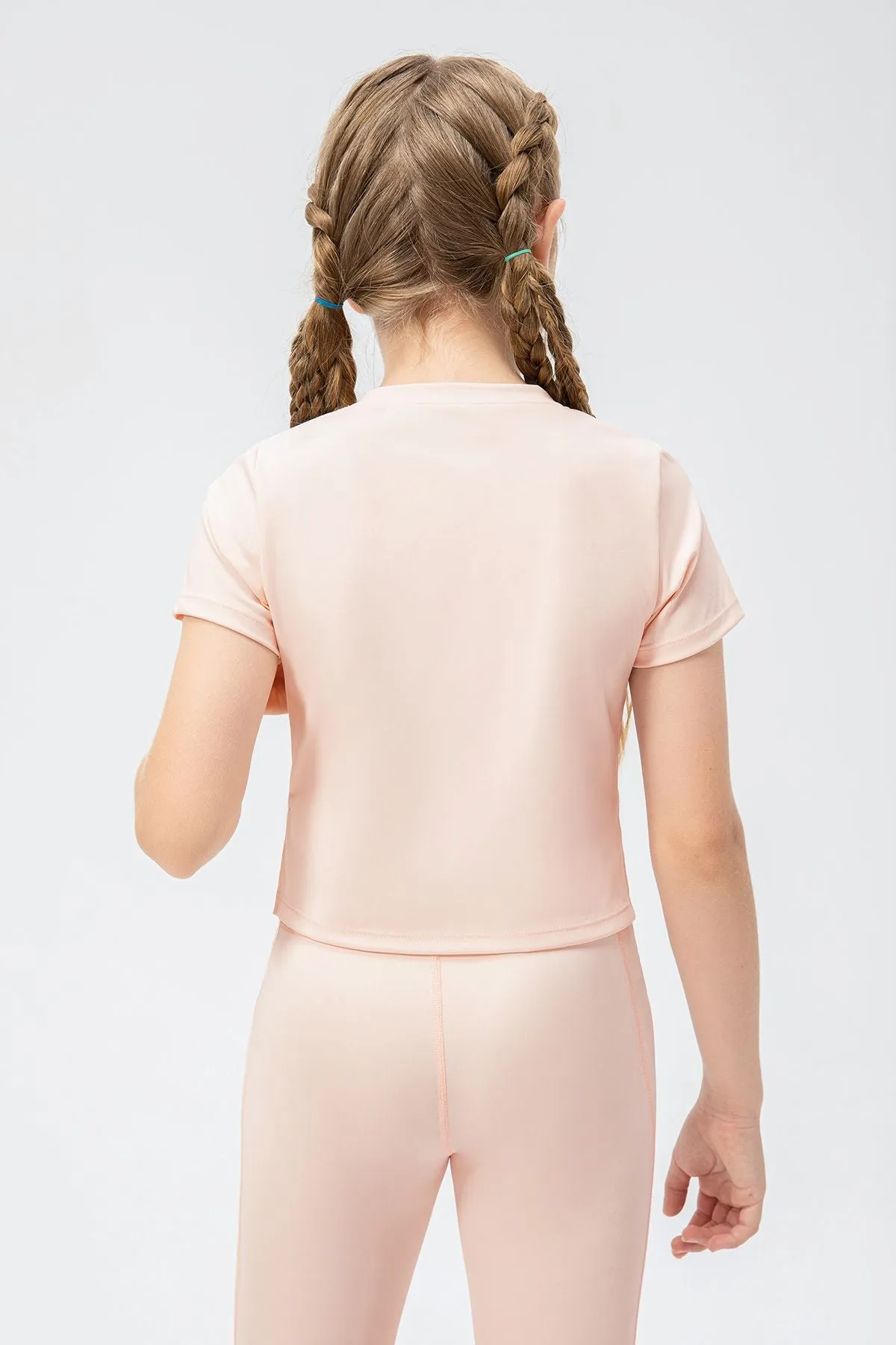 Playful Girl Crew Neck Tops for Girls