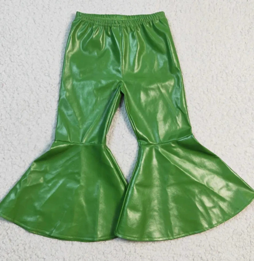 Pleather bell pants