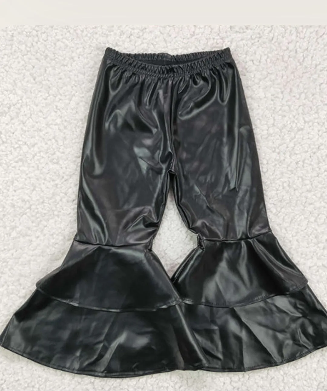 Pleather bell pants