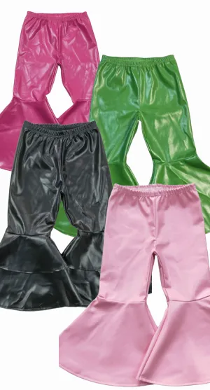 Pleather bell pants