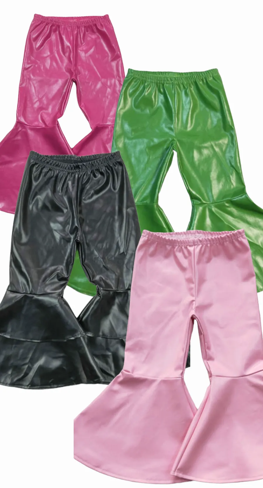 Pleather bell pants