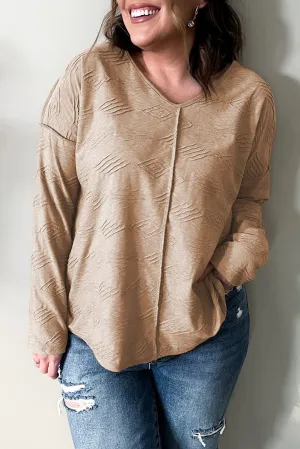 Plus Size Exposed Seam Top