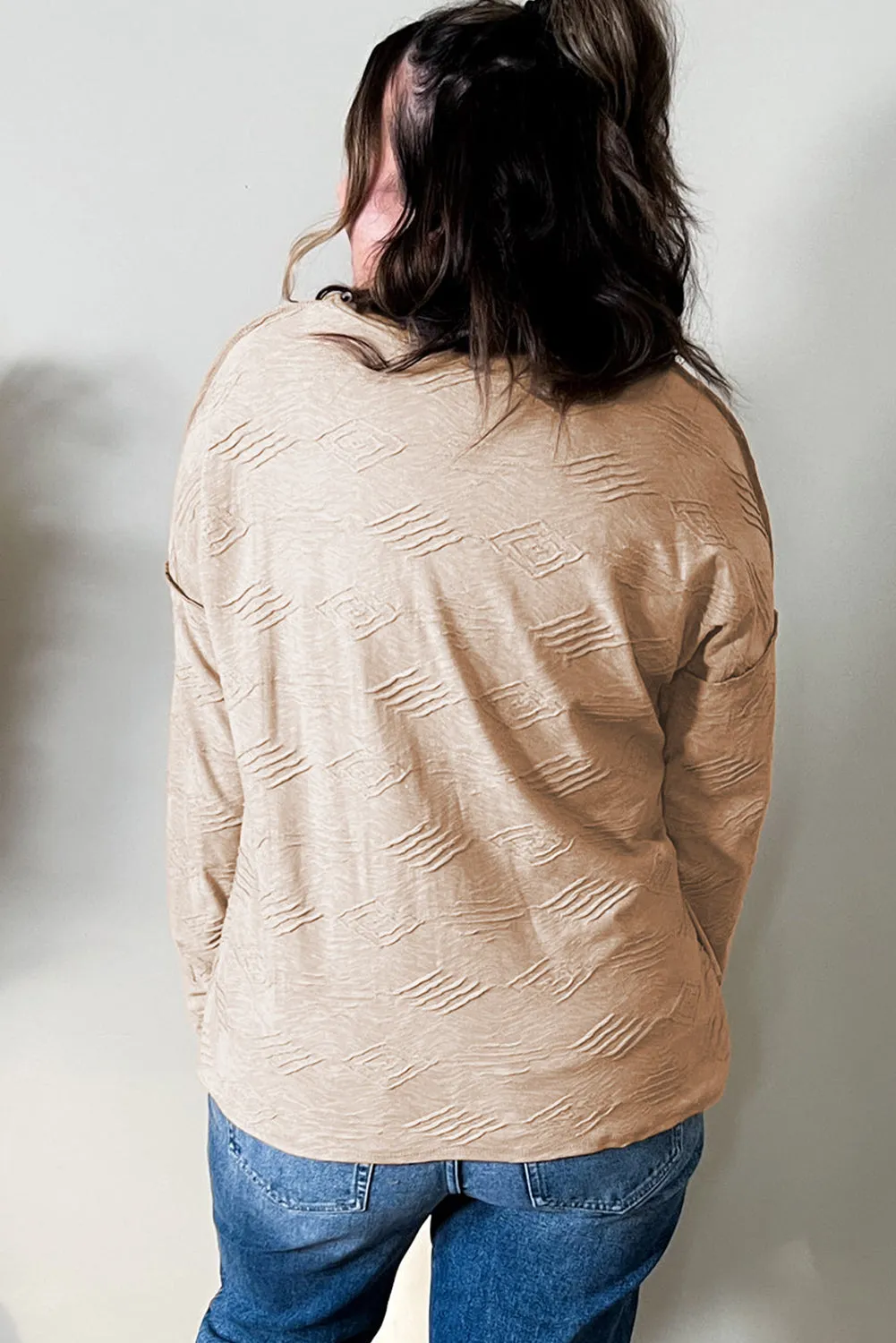 Plus Size Exposed Seam Top