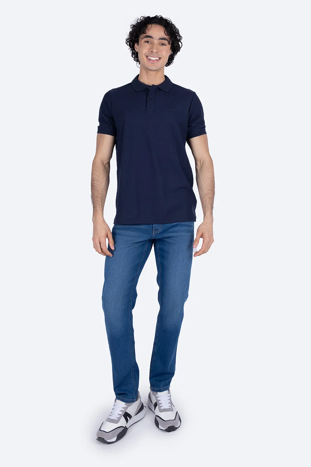 Polo piqu azul marino