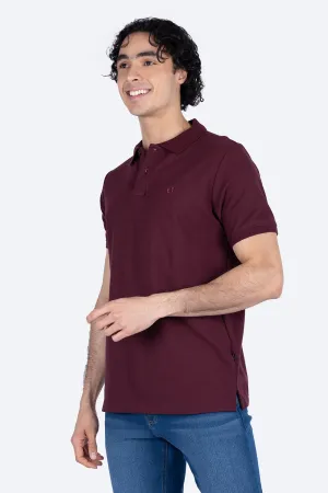 Polo piqu color vino