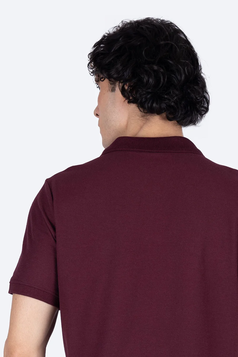 Polo piqu color vino