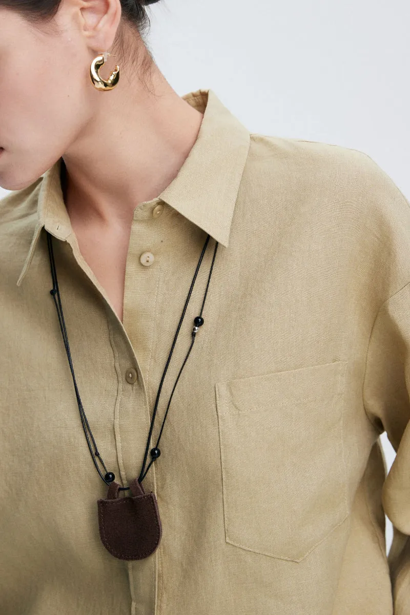 Premium French Linen Long Sleeve Button-Down Shirt
