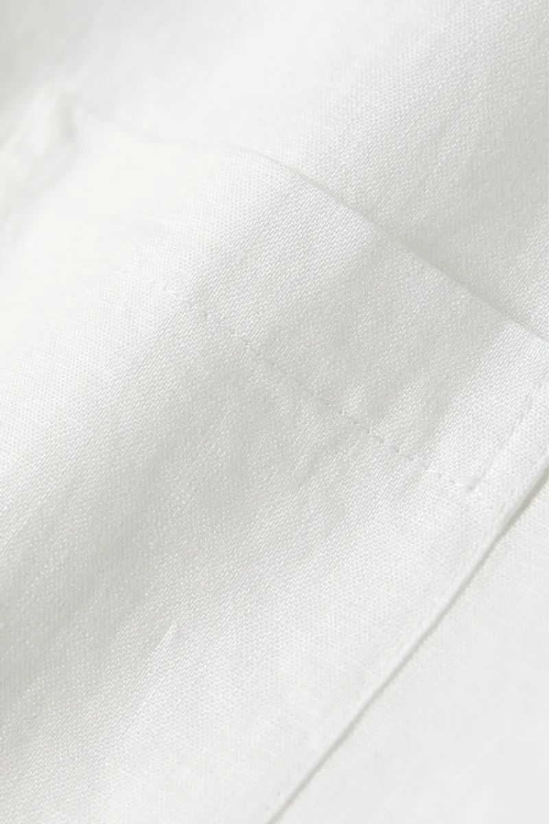 Premium French Linen Long Sleeve Button-Down Shirt