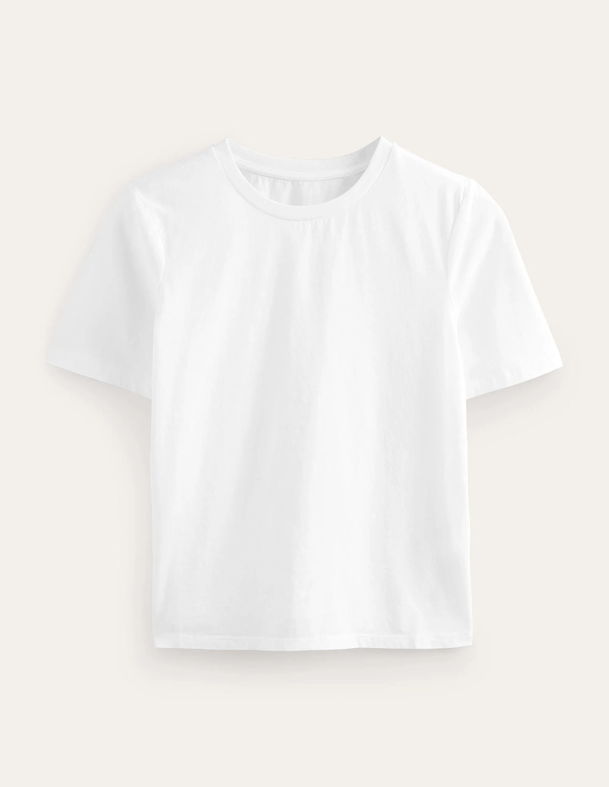 Pure Cotton Crew Neck T-shirt-White