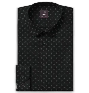 Pure Cotton - Long Sleeve - Midnight Feathery Leaves