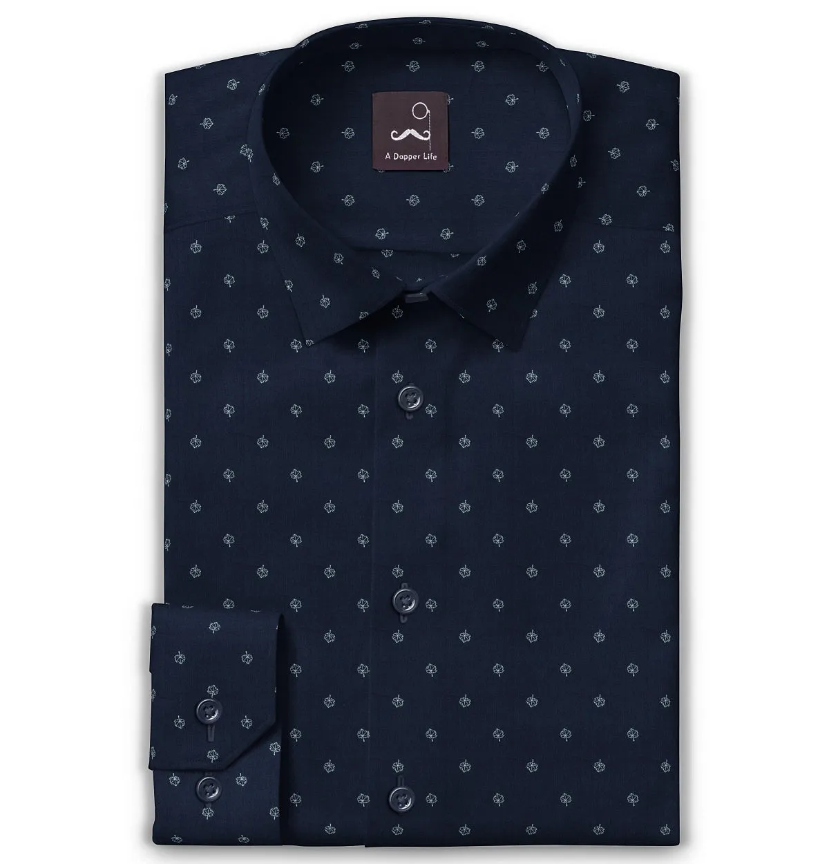 Pure Cotton - Long Sleeve - Navy Vine