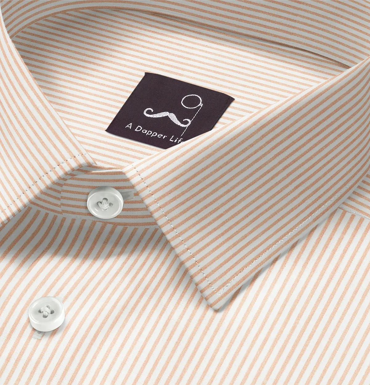 Pure Cotton - Long Sleeve - Peach Stripes