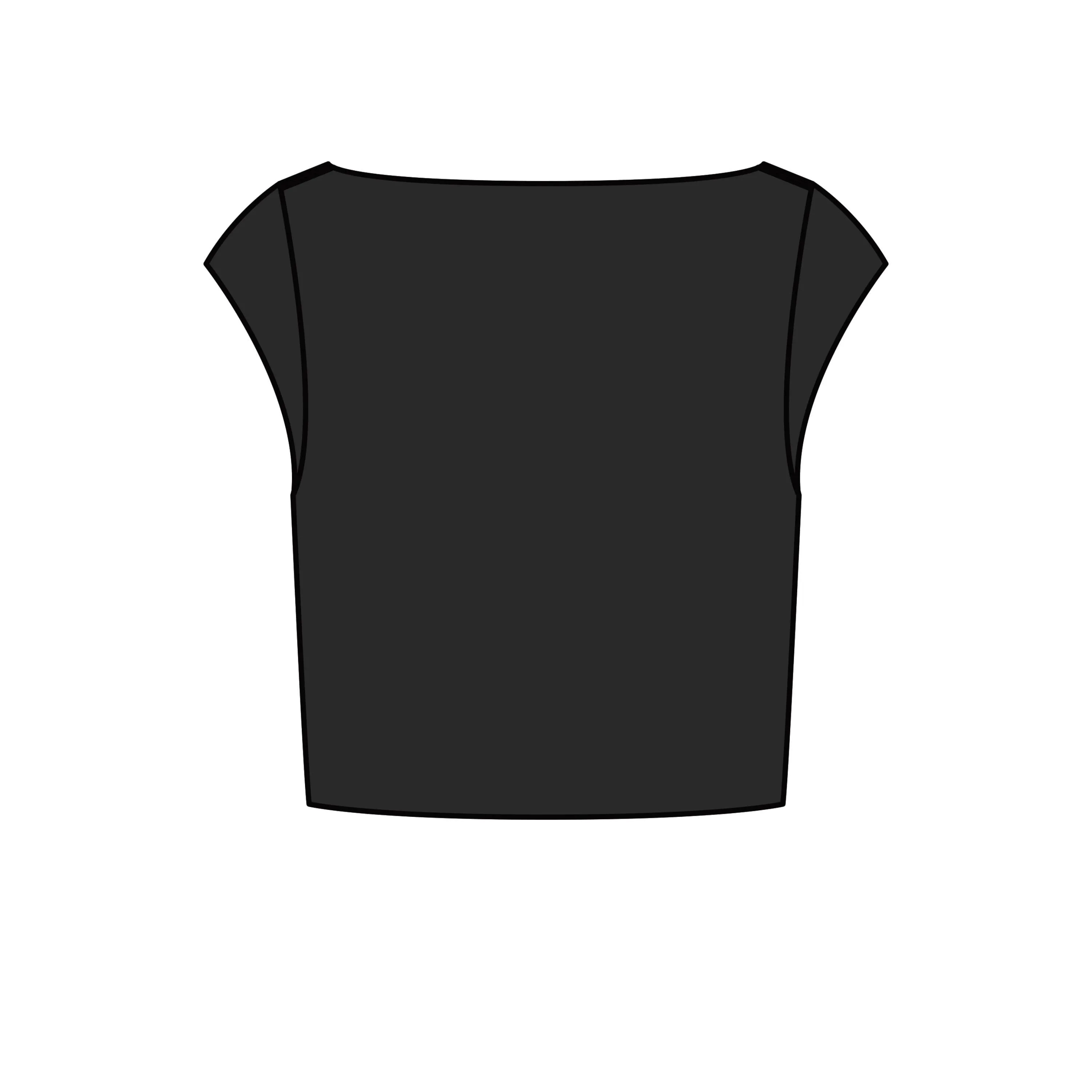 RD STYLE - Brida Cap Sleeve Boat NeckTop