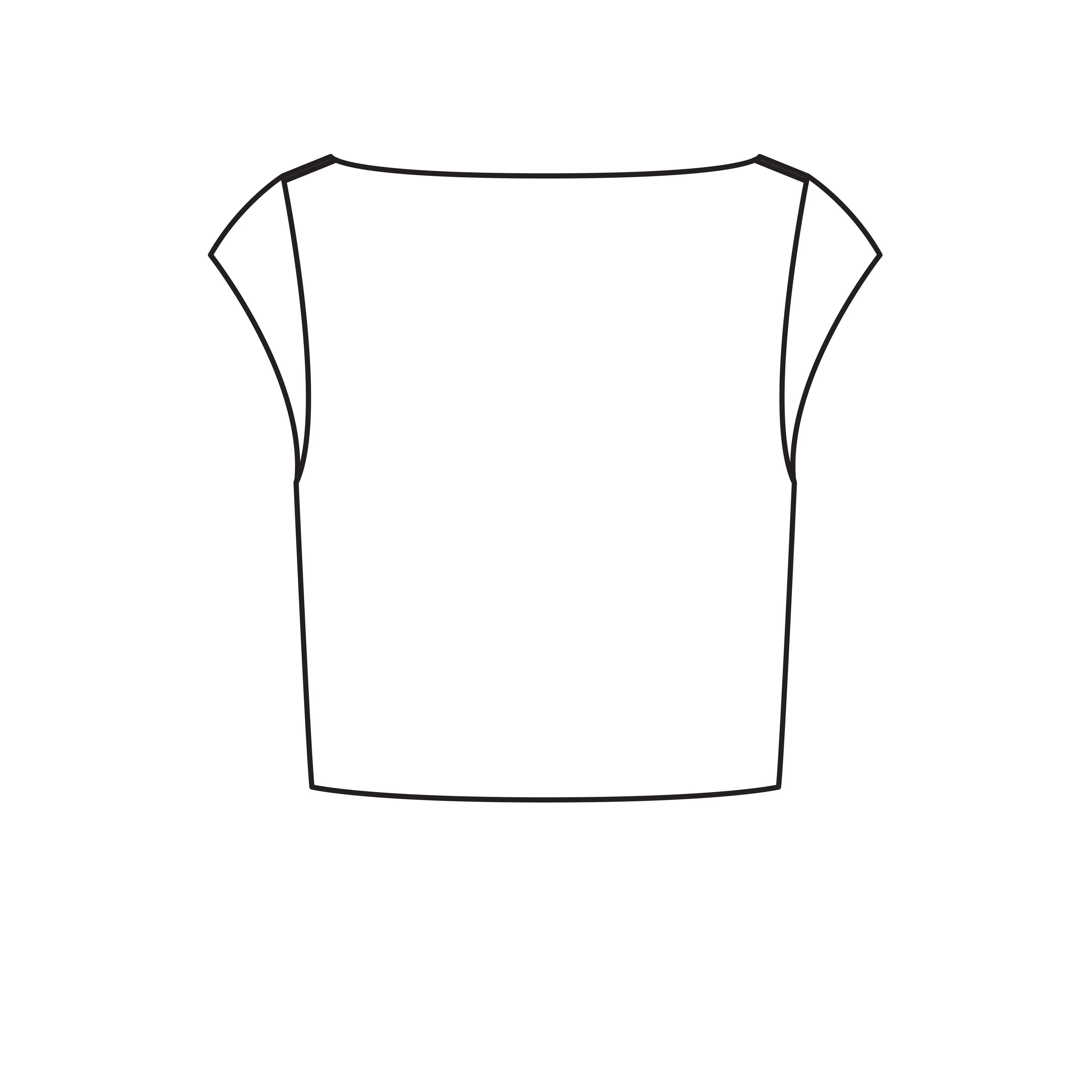 RD STYLE - Brida Cap Sleeve Boat NeckTop