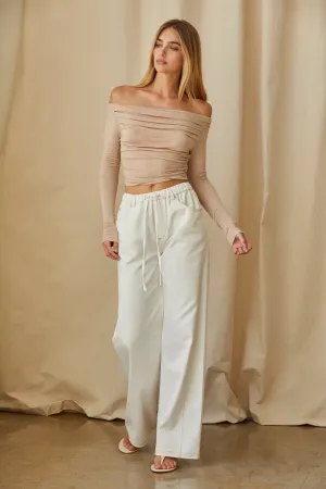 Rena White Denim Pants