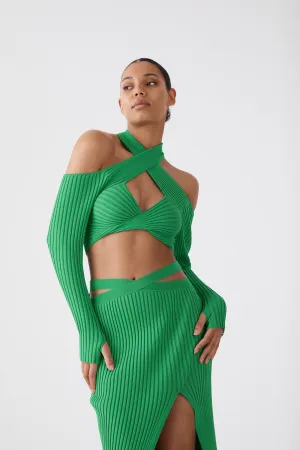 San Sloane Olympia Top Vivid Green