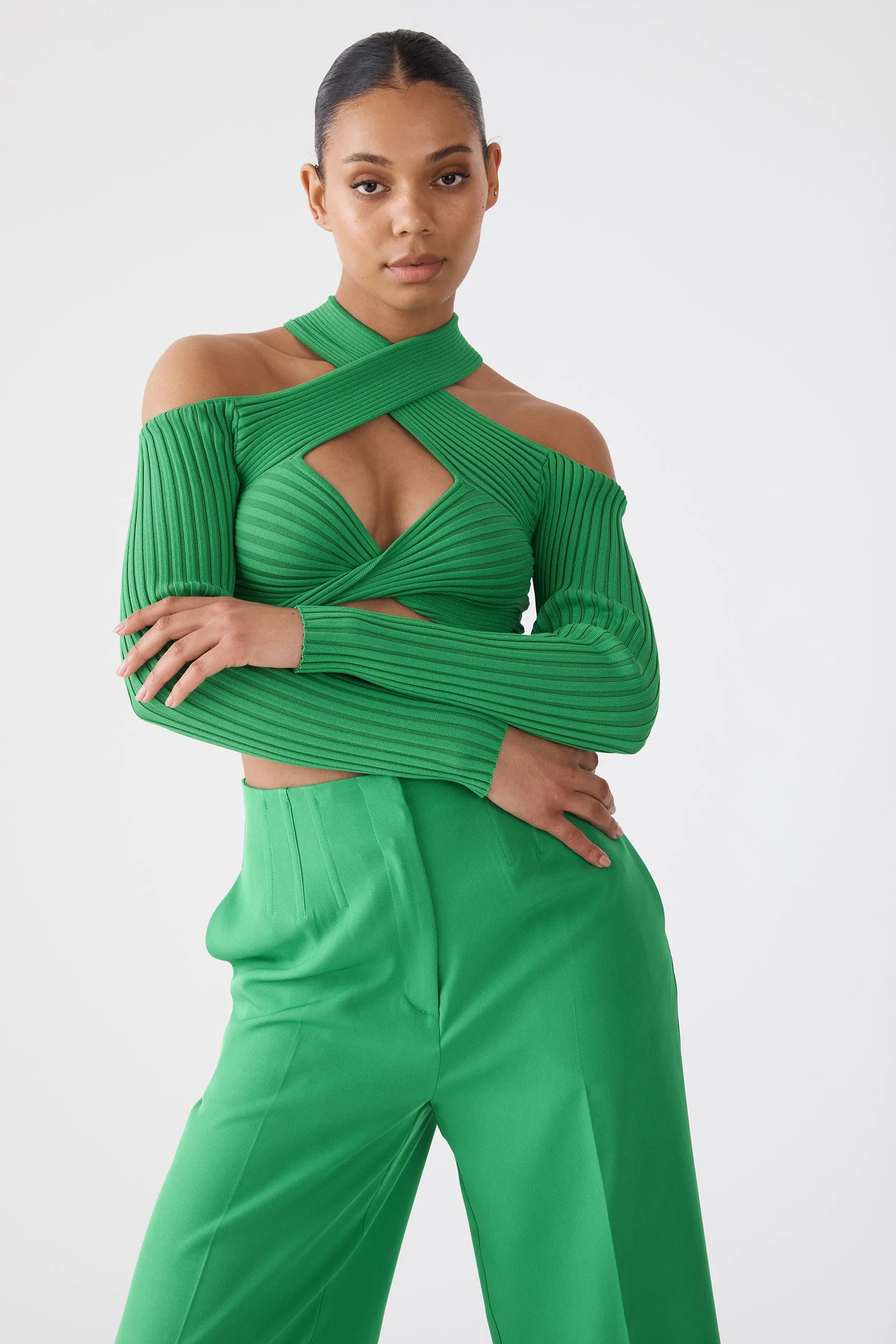 San Sloane Olympia Top Vivid Green