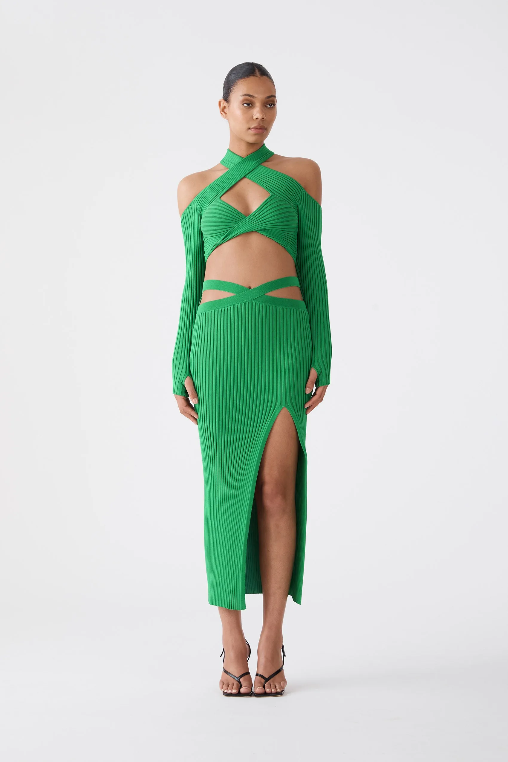 San Sloane Olympia Top Vivid Green