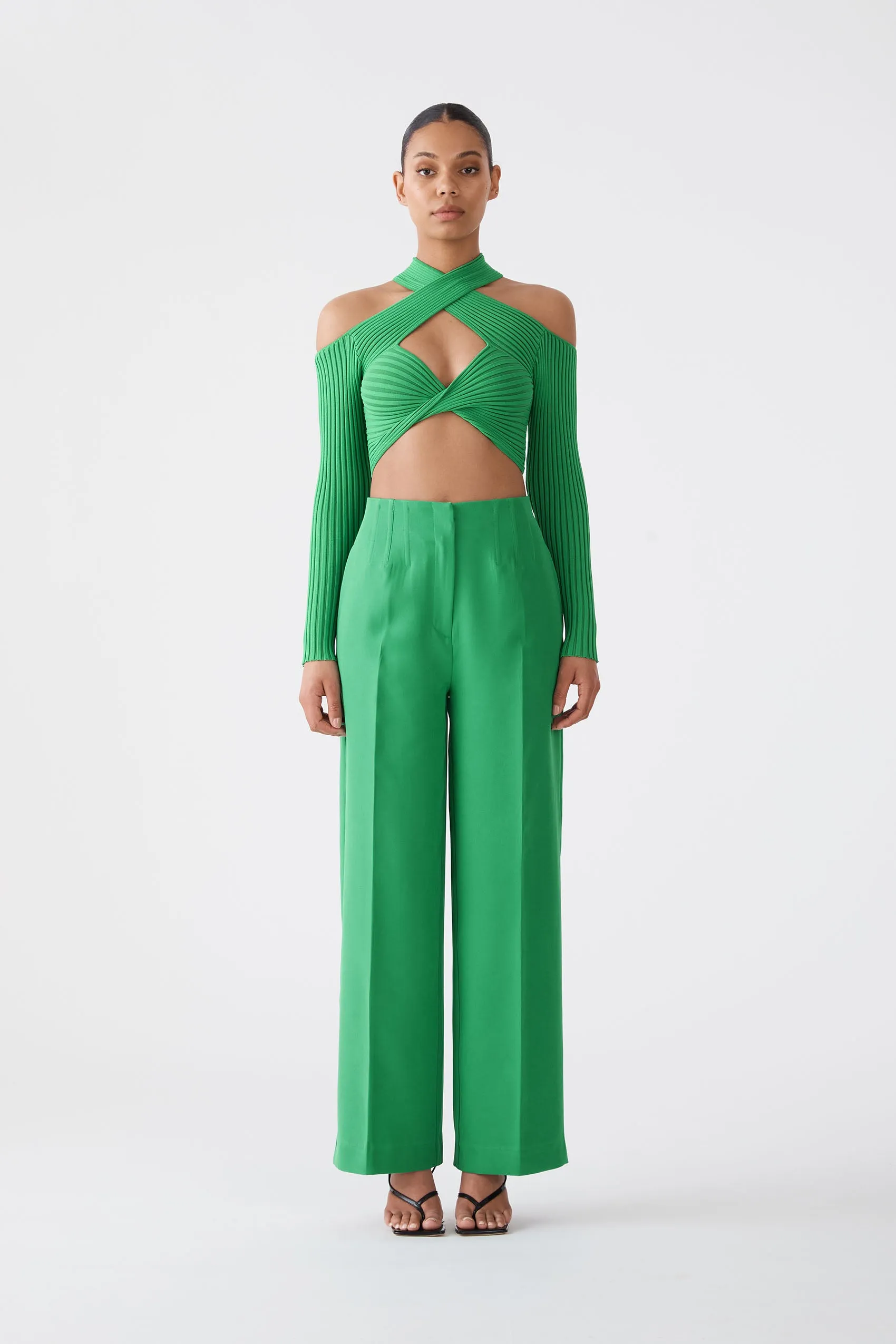 San Sloane Olympia Top Vivid Green