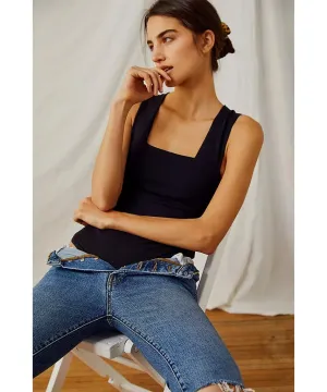 She's So Sleek Bodysuit Black