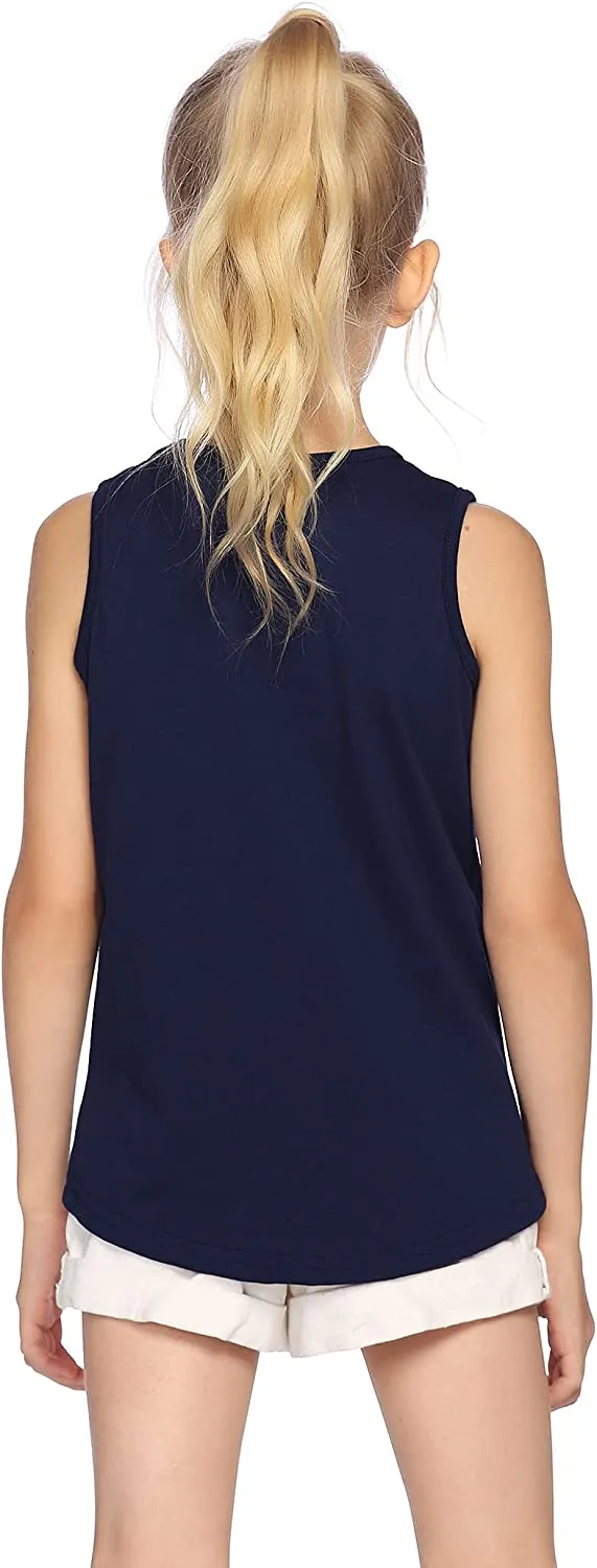 Size 12 - 13 Years "Hello Sun Shine" Trendy Summer Sleeveless Crewneck Tank Top