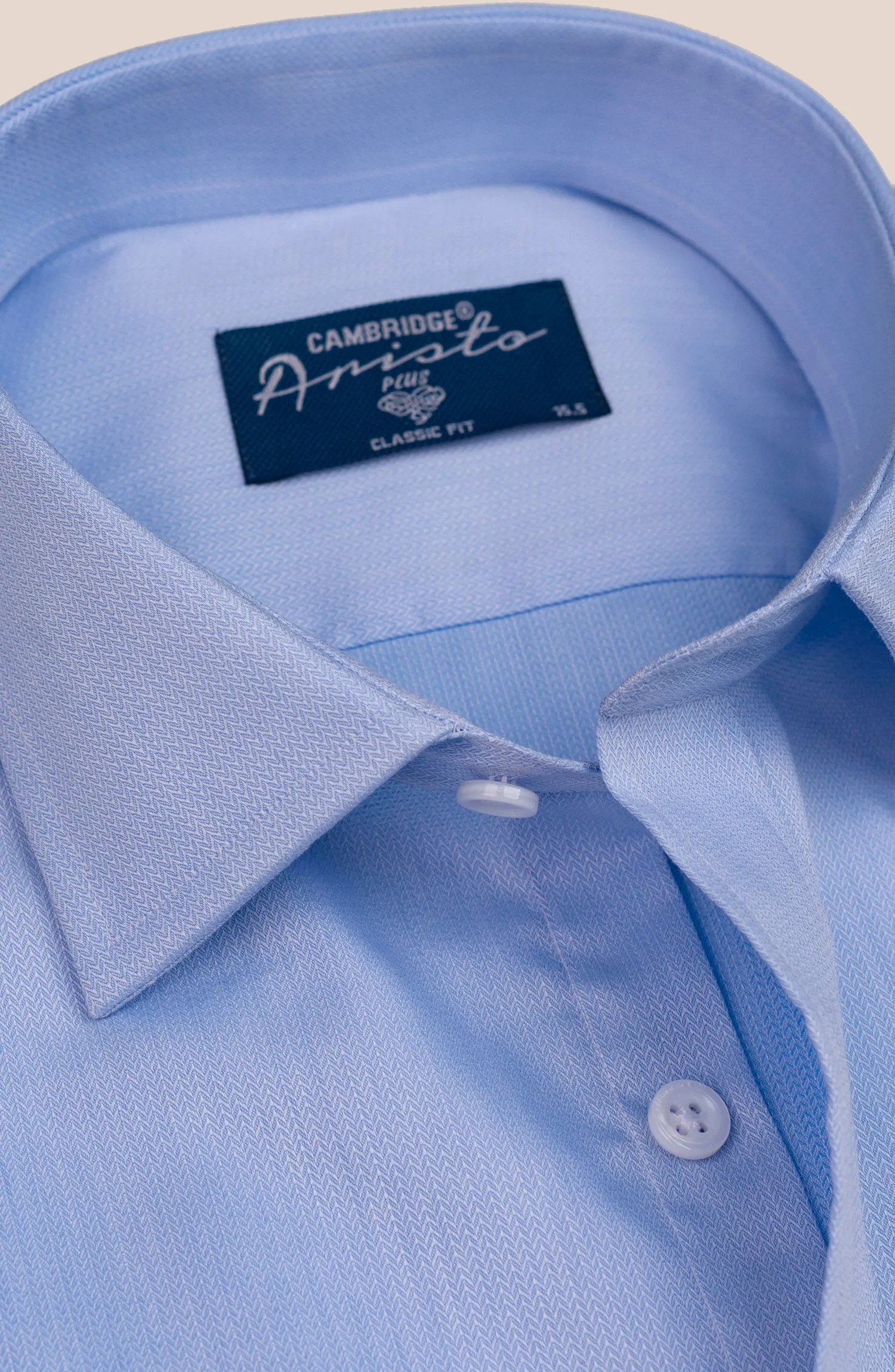Sky Blue Striped Arrow Dobby Shirt
