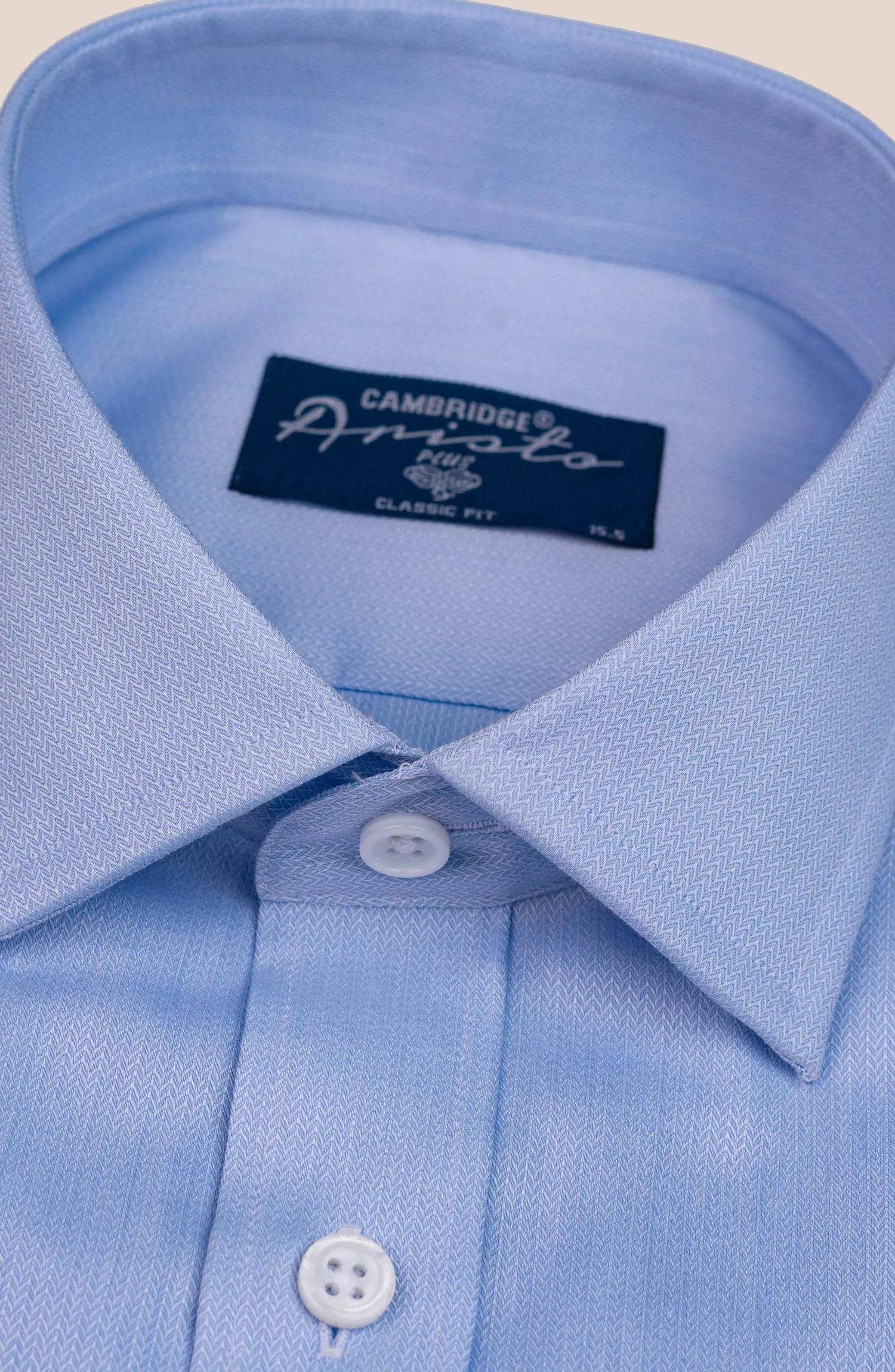 Sky Blue Striped Arrow Dobby Shirt
