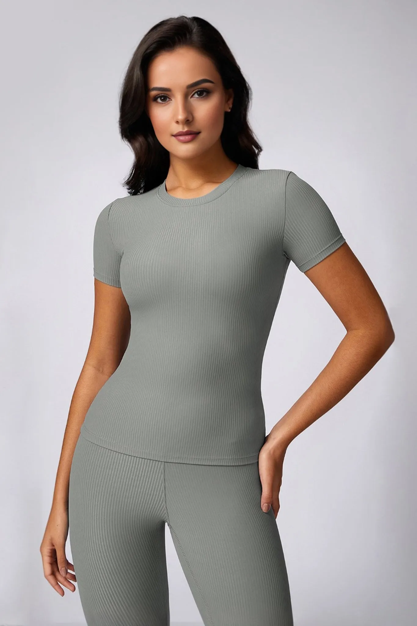 Sleek Fit Active Top - Grey