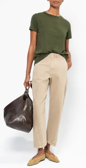 Sofie D'Hoore Fitted Short Sleeve Tee in Seaweed