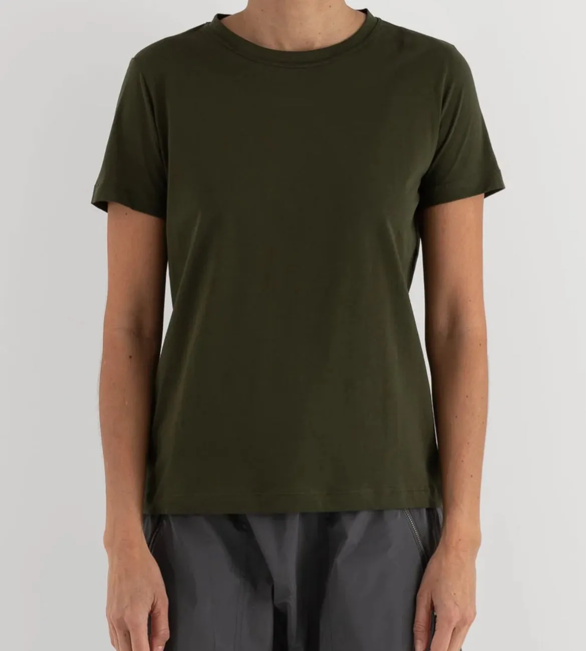 Sofie D'Hoore Fitted Short Sleeve Tee in Seaweed