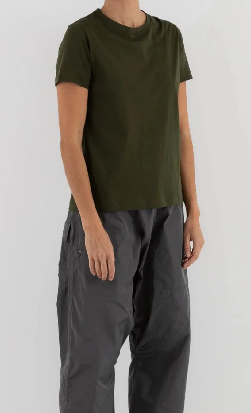 Sofie D'Hoore Fitted Short Sleeve Tee in Seaweed
