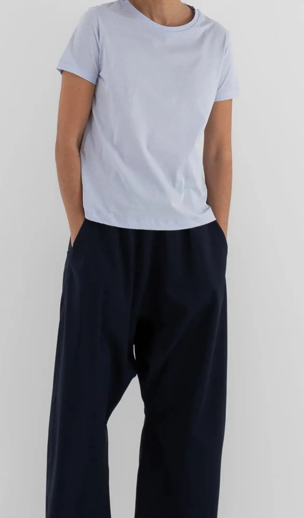 Sofie D'Hoore Fitted Short Sleeve Tee in Sky