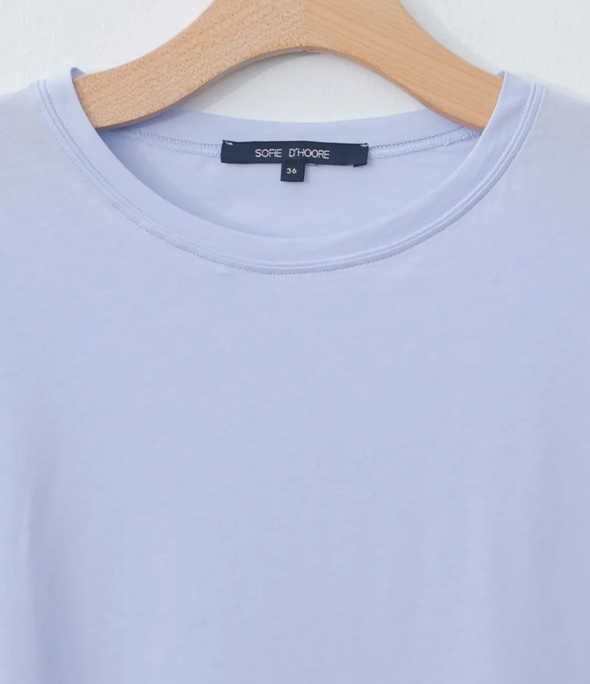 Sofie D'Hoore Fitted Short Sleeve Tee in Sky