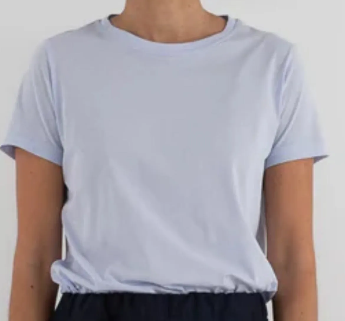 Sofie D'Hoore Fitted Short Sleeve Tee in Sky