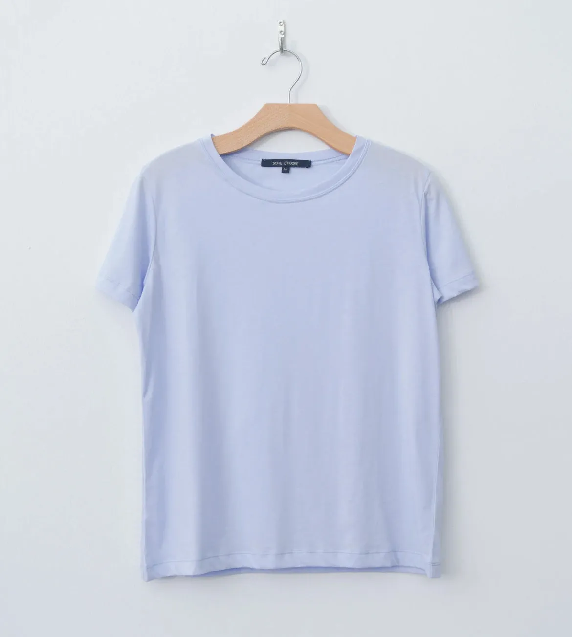 Sofie D'Hoore Fitted Short Sleeve Tee in Sky