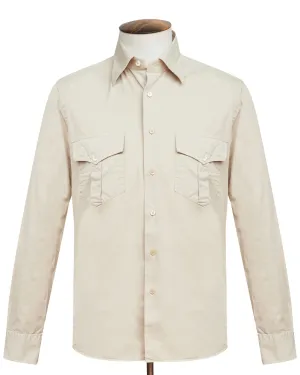 Soft Beige Military Shirt