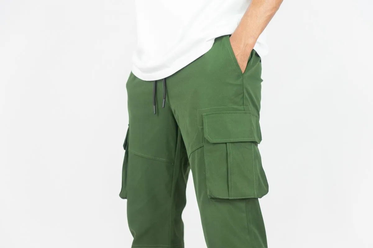 Solid Nylon Cargo Pants | Rebel Minds
