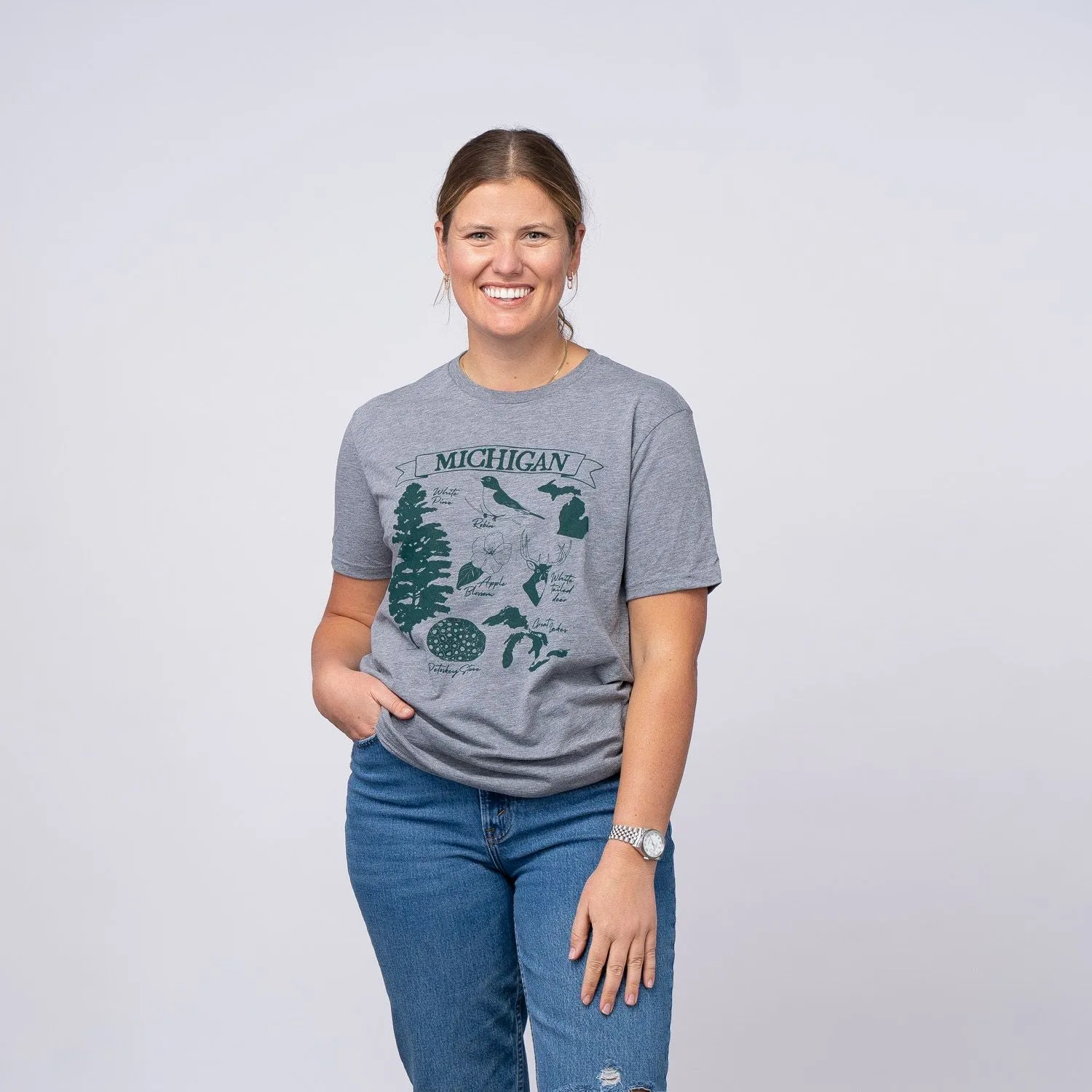 State of Michigan Symbols Shirt