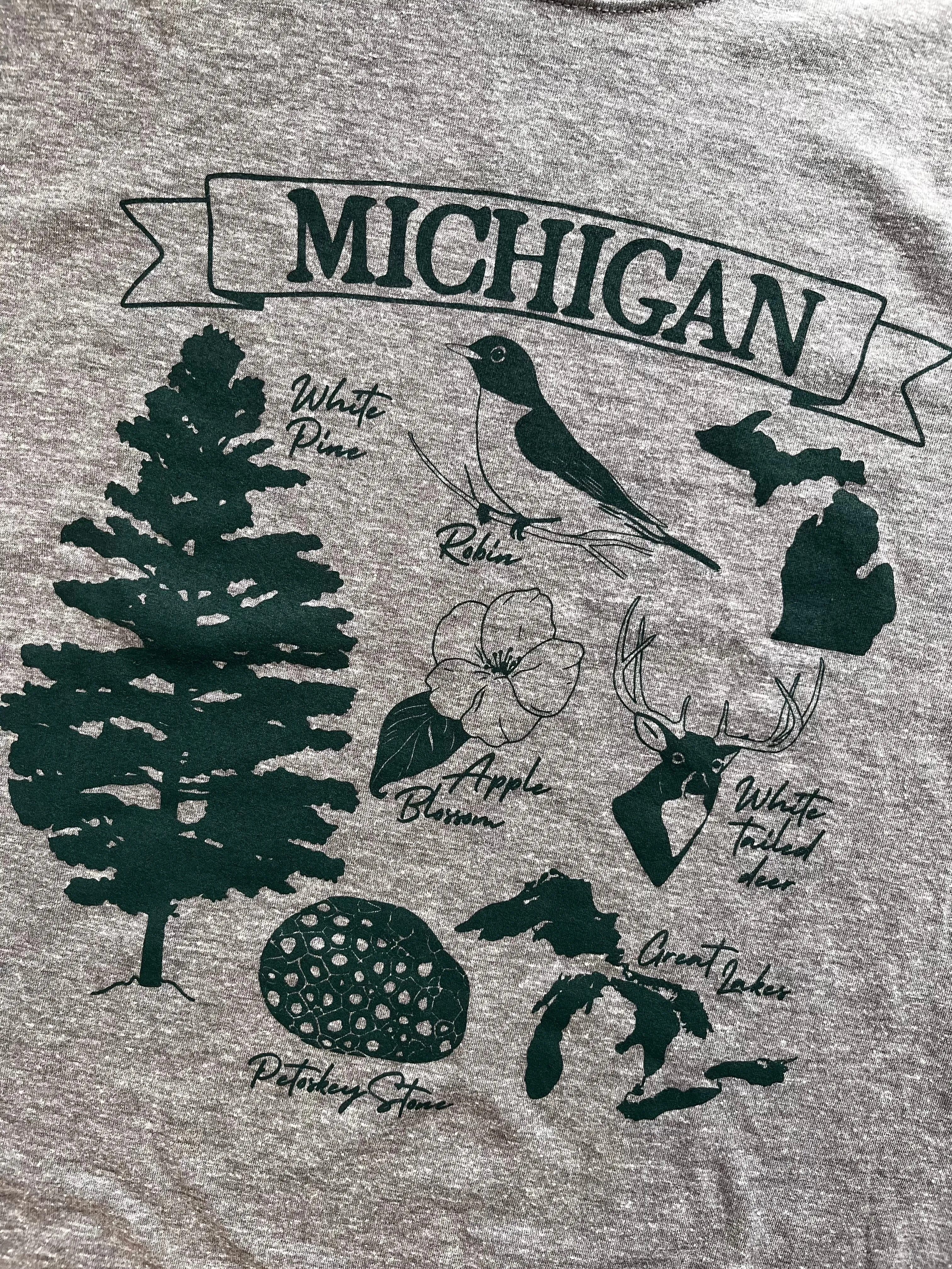 State of Michigan Symbols Shirt