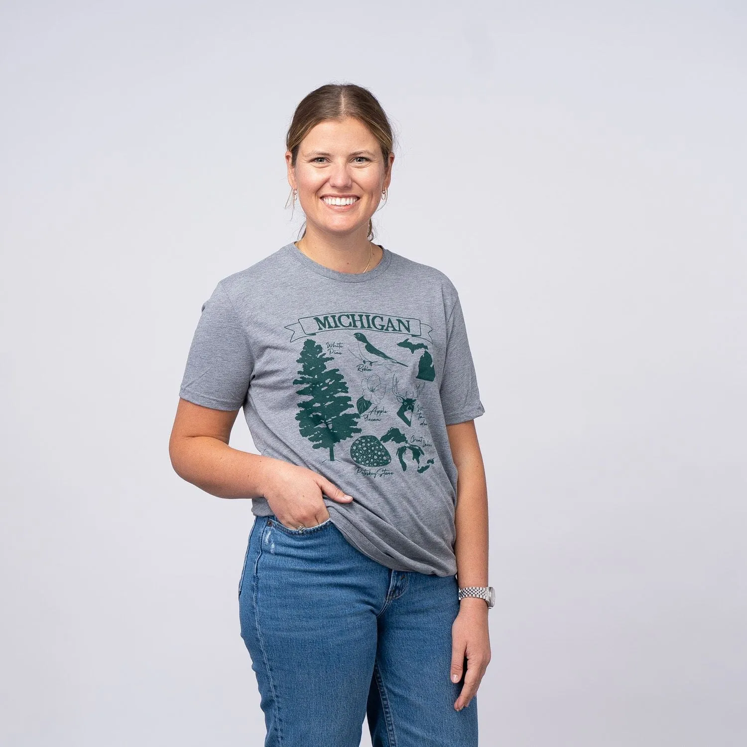 State of Michigan Symbols Shirt
