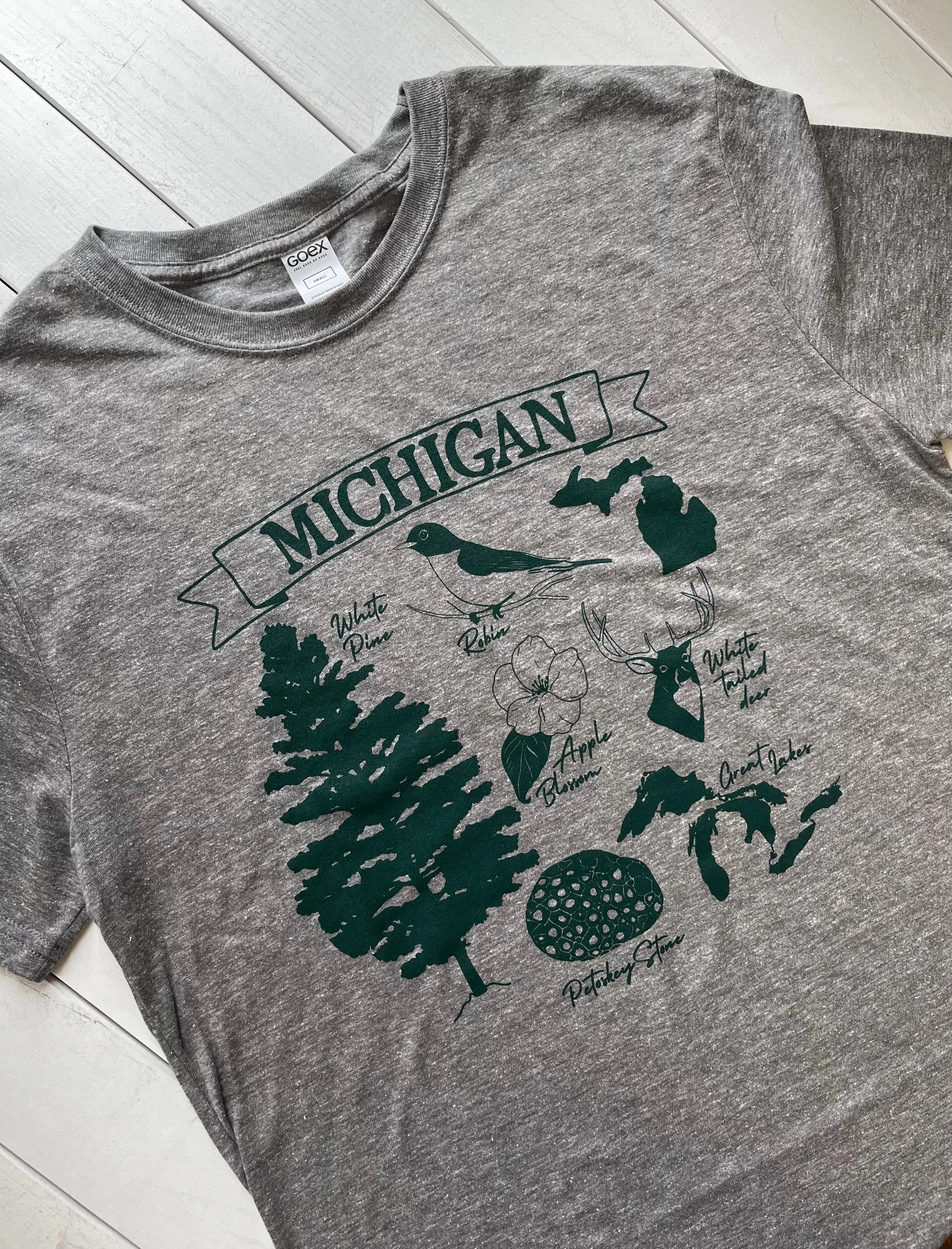 State of Michigan Symbols Shirt