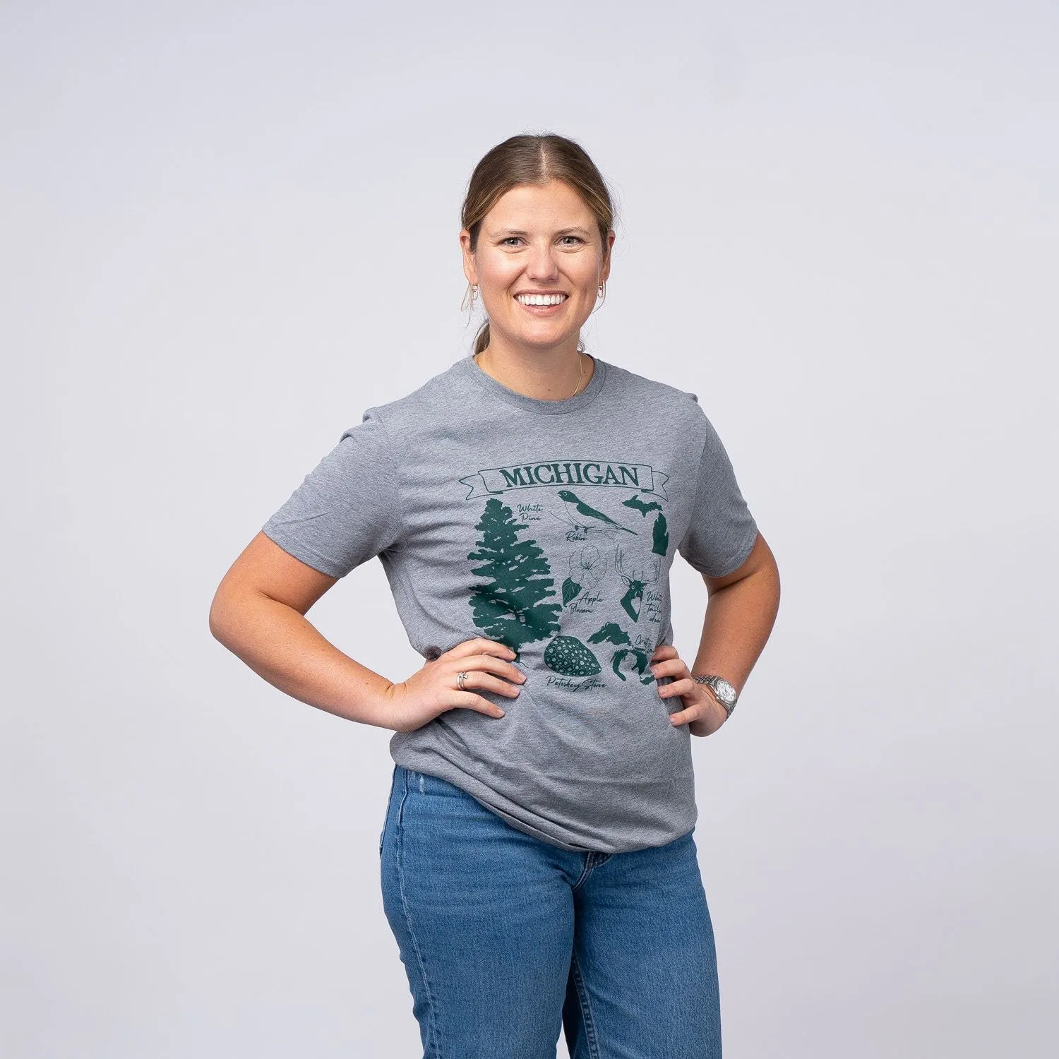 State of Michigan Symbols Shirt