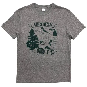 State of Michigan Symbols Shirt