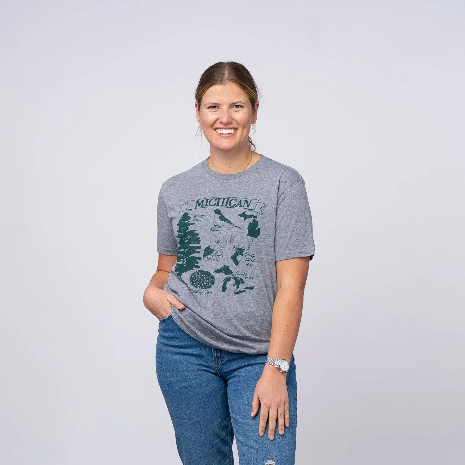 State of Michigan Symbols Shirt